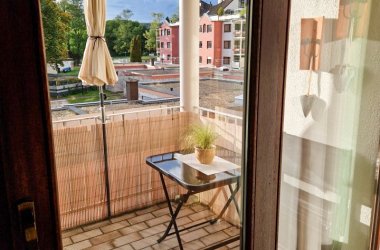 Dieses Foto zeigt den Balkon des Ferienappartements Simone Hoffmann