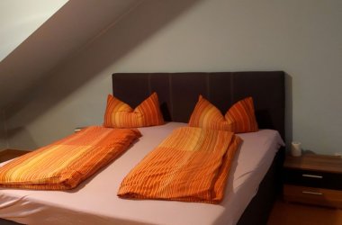 Dieses Foto zeigt ein Schlafzimmer der Ferienwohnung Am Frankenbach