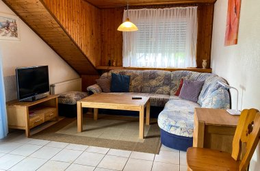 Dieses Foto zeigt das Wohnzimmer der Ferienwohnung Hoffmann