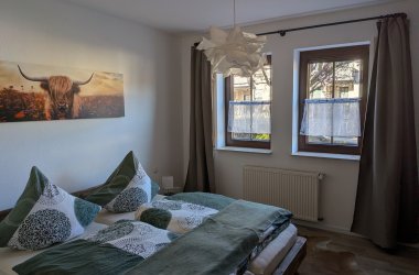Dieses Bild zeigt das Schlafzimmer der Ferienwohnung Jonas