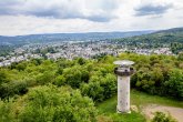 Der Feltenturm Dieses Foto zeigt den Feltenturm als Drohnenaufnahme