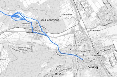 Dieses Bild zeigt die Route der AFH durch Sinzig und Bad Bodendorf